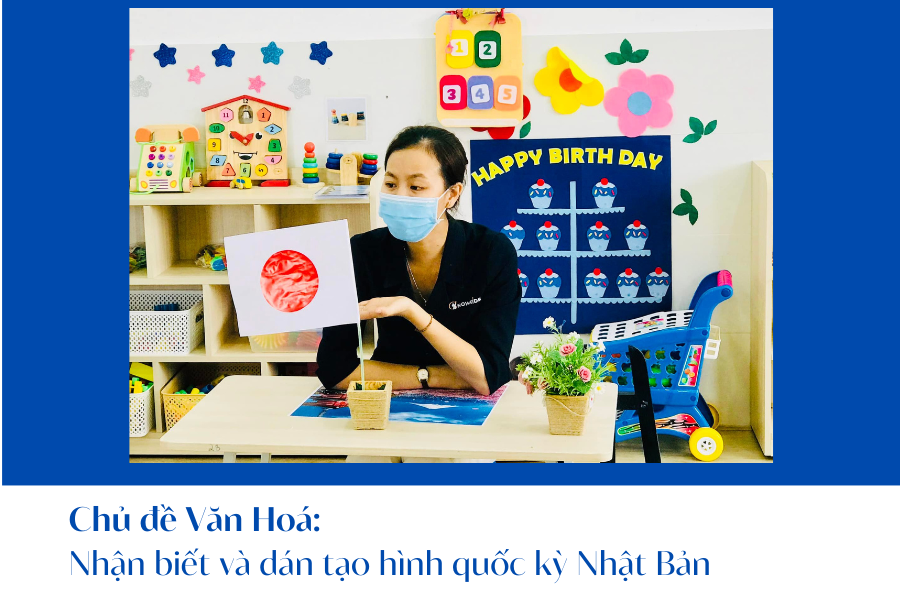 Chủ đề Văn Hoá: Nhận biết và dán tạo hình quốc kỳ Nhật Bản